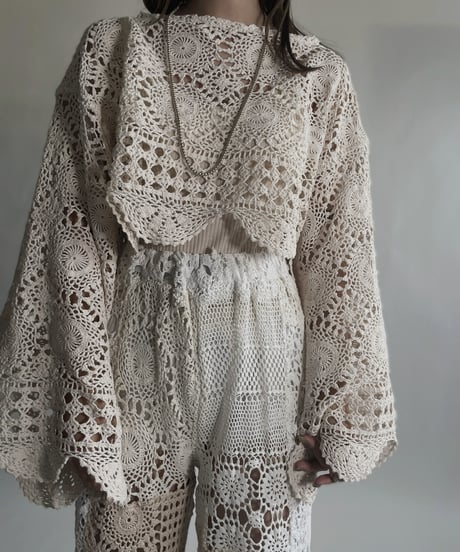 【RE;CIRCLE】 RE Crochet Lace Top / 220623-009
