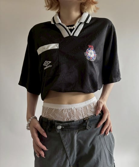 【USED】 90's Football League Referee Soccer Shirt / 250607-012