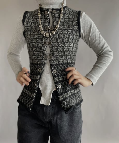 【USED】  Wool Knit Vest / 221029-011