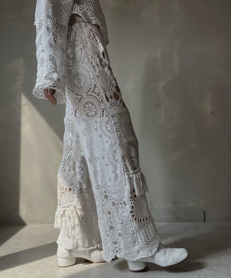【RE;CIRCLE】 RE Crochet Patchwork Pants①/20220317-003
