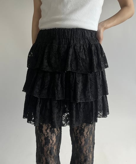 【USED】 Lace Paattern Skirt /250213-009