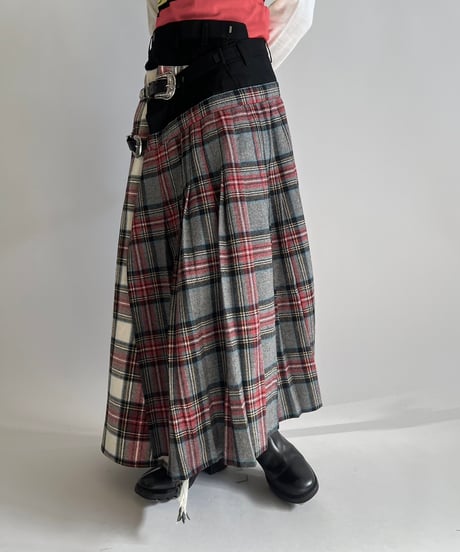 【RE;CIRCLE】 RE Kilt Skirt Long / 250206-008