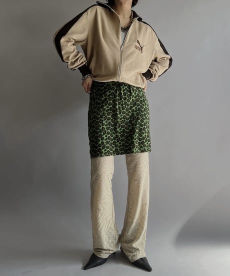 【USED】 Leopard Patterned Mini Skirt/  240224-021
