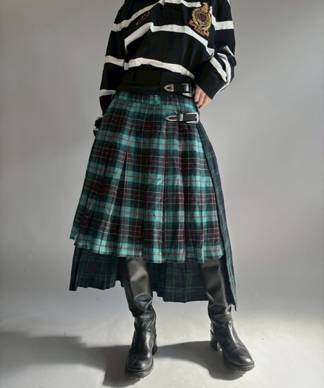 【RE;CIRCLE】 RE Kilt Long Skirt / 251204-009