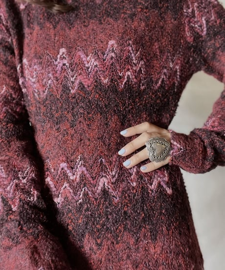 【USED】  Knit L/S One-piece/211014-050