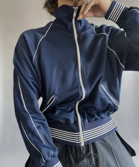 【USED】 Zip-up Top Navy / 230128-023