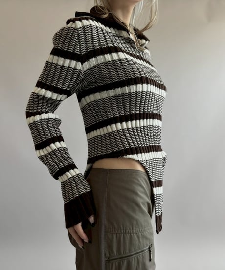 【RE;CIRCLE】 RE Rib Knit Leotard Top / 260416-009