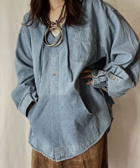 【RE;CIRCLE】 Remake Denim Mexican Parker①/210906-012