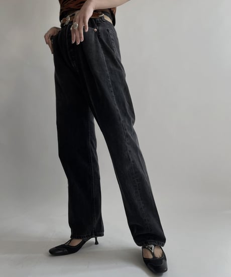 【USED】   Levi's Denim Pants 501 Black / 220416-020