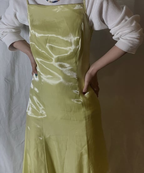 【USED】 Shiny Poly Camisole Dress②/210331-034