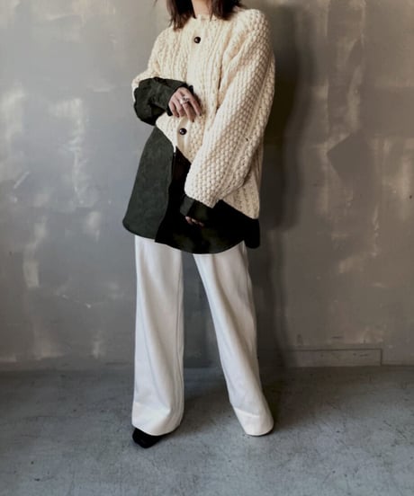 【RE;CIRCLE】 Switching Cable Knit Cardigan / 201112-020
