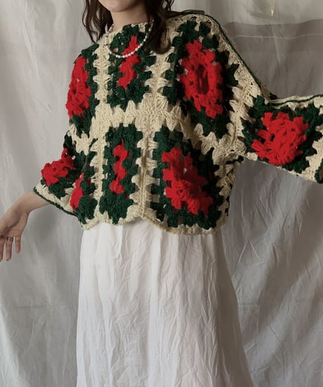【RE;CIRCLE】 RE Granny Knit Top④/210421-011