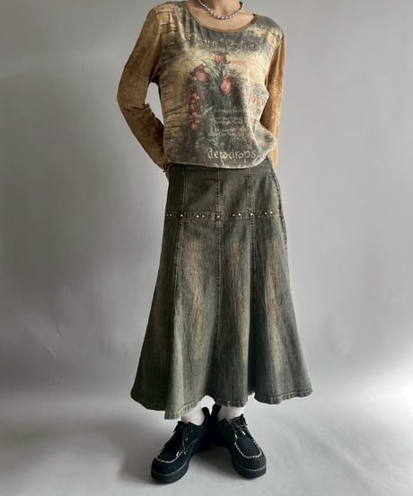 【USED】 Sheer Sleeve Design Top /251108-013