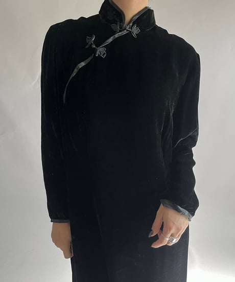 【USED】 Velour China Dress /241214-015