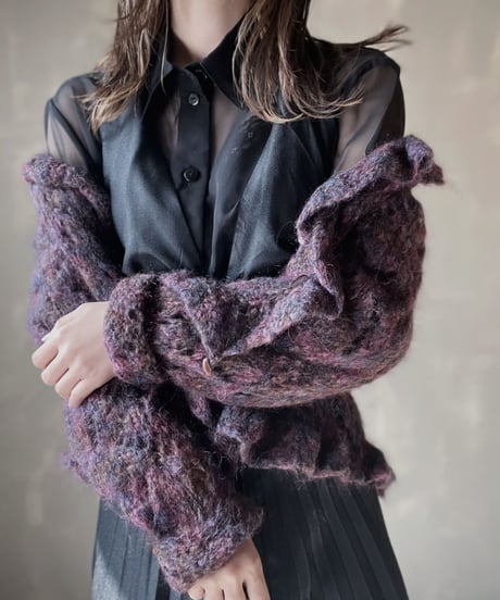 【USED】　Crochet Knit Cardigan/ 220220-040
