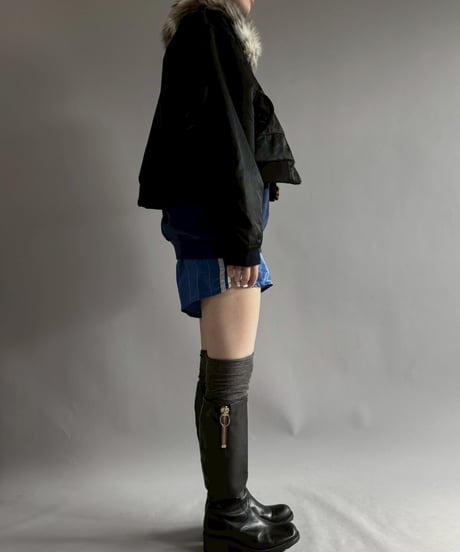 【RE;CIRCLE】  RE MA-1 Patched Fur Collar Short Jacket Black/ 251120-006