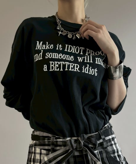 【USED】 GILDAN Make it IDIOT PROOF and someone will make a BETTER idiot L/S T-Shirt / 260502-002