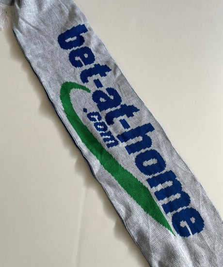 【USED】 Knit Soccer Muffler Blue × White / 230206-008