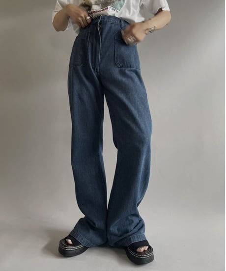 【USED】 Denim Flare Pants  / 230729-018