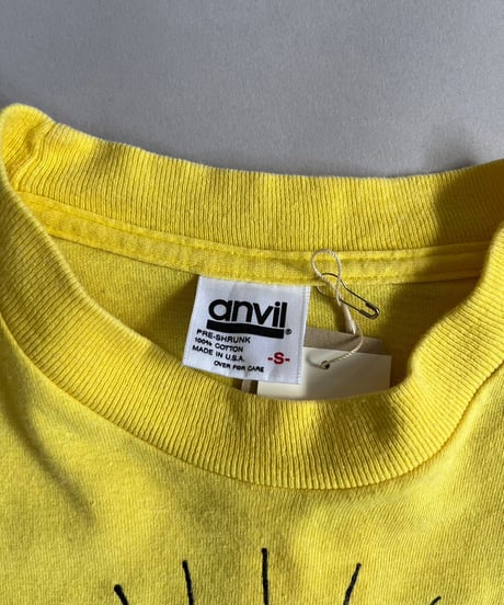 【USED】 Made in USA Anvil Hand Print T-Shirt /240824-007