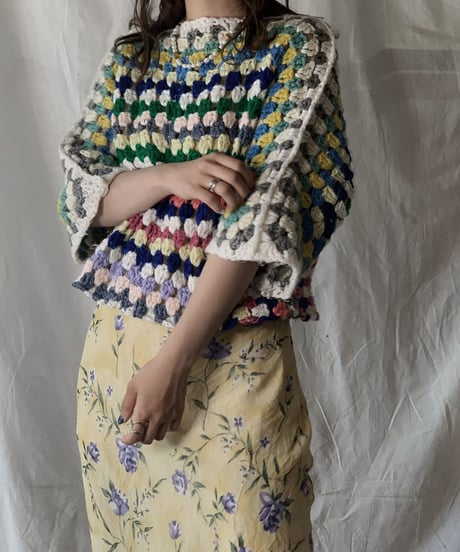 【RE;CIRCLE】 RE Granny Knit Top②/210421-007