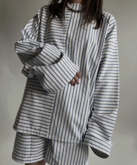 【RE;CIRCLE】 RE Netherlands Sheets Border Switch Top / 220423-001