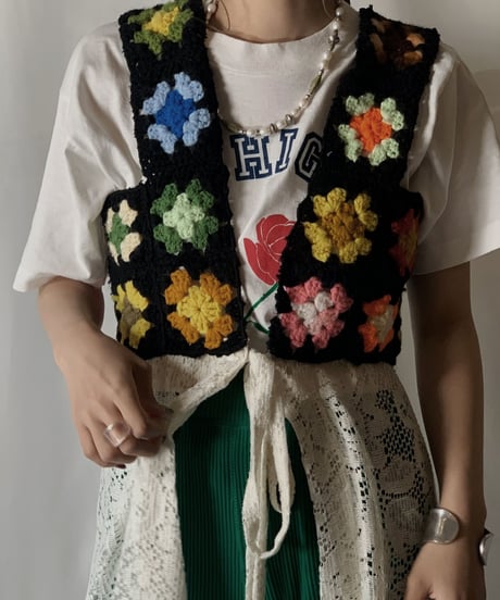 【RE;CIRCLE】 RE Lace × Crochet Shirt One-peice②/210801-070