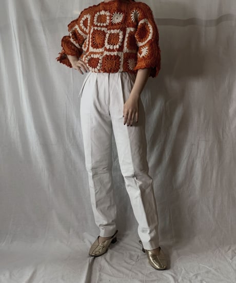 【RE;CIRCLE】 Short Sleeve Granny Knit Top③ /210404-003