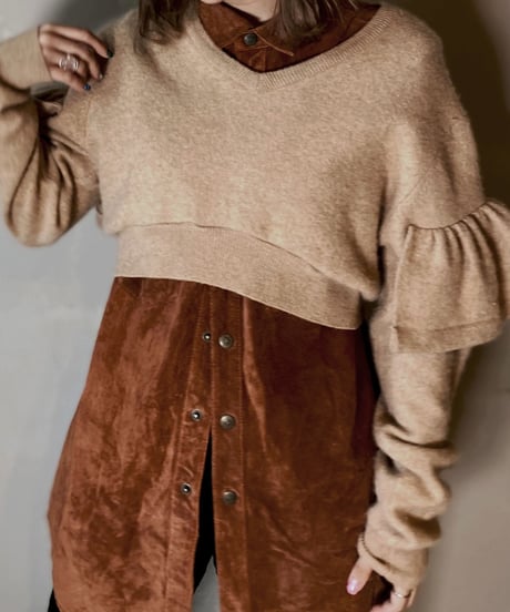 【RE;CIRCLE】 Frill Cashmere  Knit / 201125-026