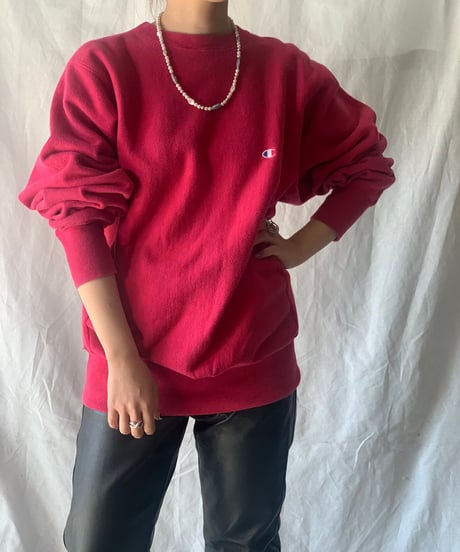 【USED】90's USA Champion Reverse Weave Sweat One Point /210213-010