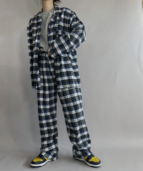 【USED】 Joseph Lyman Checked Shirt + Pants Co-ord Set / 221224-008