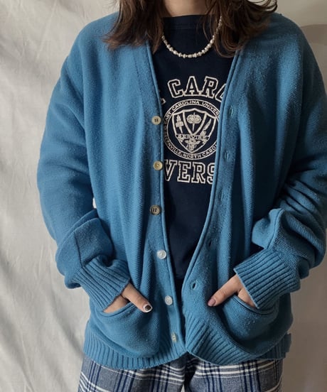 【USED】 Acrylic Knit Cardigan⑤ /210303-009
