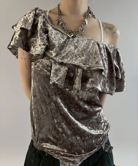 【USED】 N/S Velour Leotard Top / 260307-005