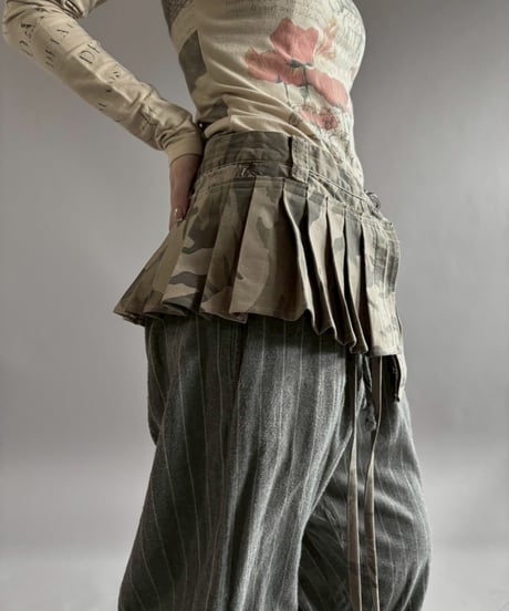【RE;CIRCLE】 RE  Military Camouflage Wrap Skirt / 260226-005
