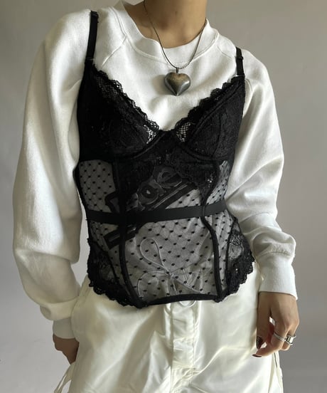 【USED】 Sheer Camisole Top /241207-035