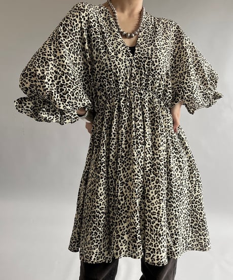 【USED】Leopard Patterned Sheer Top /240907-020