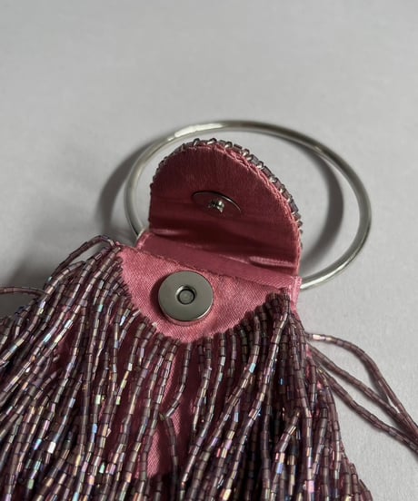 【USED】 Lame Patterned Fringe Hand Bag / 241007-004
