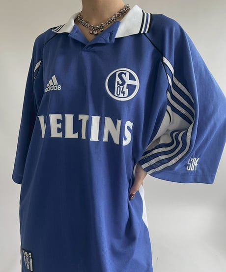 【USED】 adidas 98~99's Schalke 04 Soccer Shirt/ 250607-023