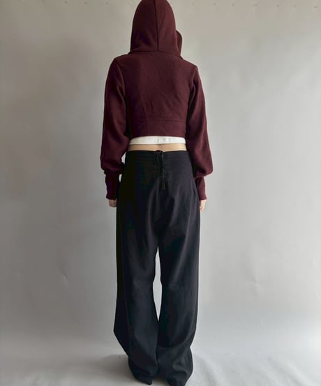 【RE;CIRCLE】 RE Hooded Acrylic Short Cardigan / 251016-007
