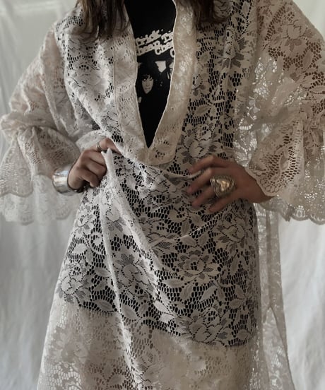 【RE;CIRCLE】 RE Lace L/S Open Front One-piece①/210611-029
