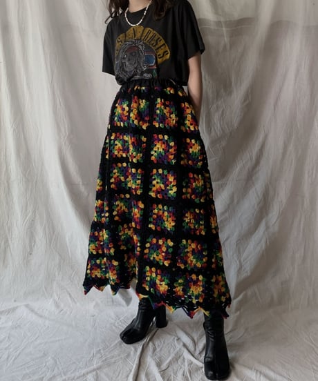 【RE;CIRCLE】 RE Granny Knit Long Skirt④/210421-016