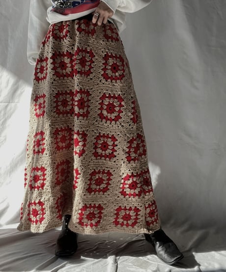 【RE;CIRCLE】 RE Granny Long Skirt⑨/211216-050