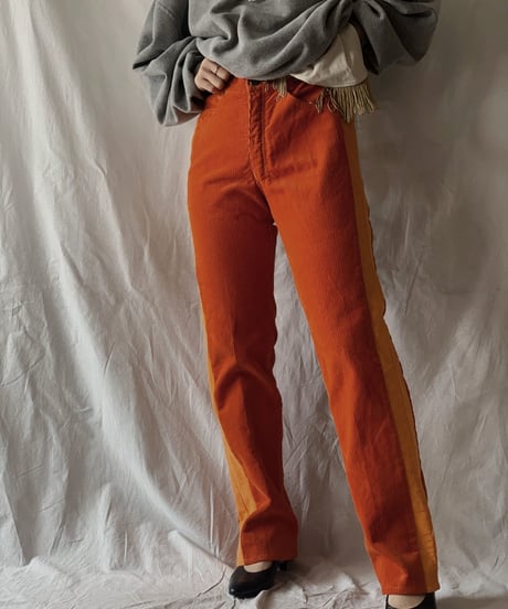 【RE;CIRCLE】 Remake Corduroy Side Line Pants④/210317-006