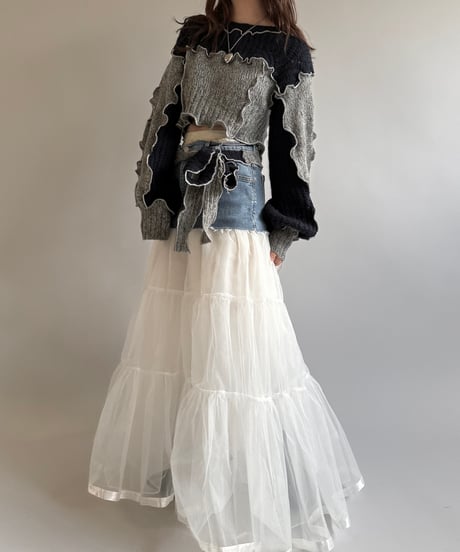 【RE;CIRCLE】 RE Mellow Knit Top + Muffler  /  241226-008