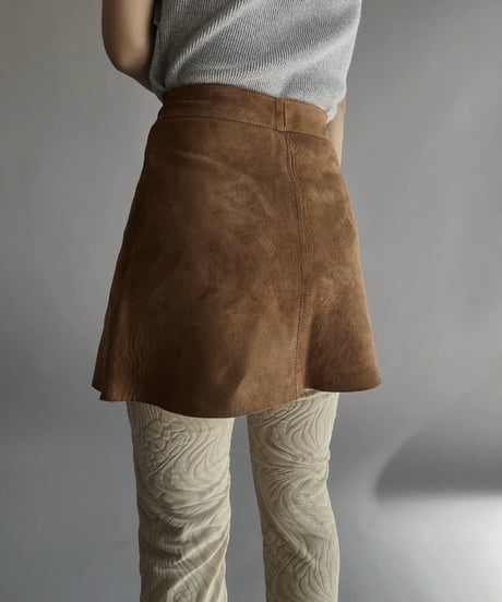 【USED】 Suede Mini Skirt/  240224-019