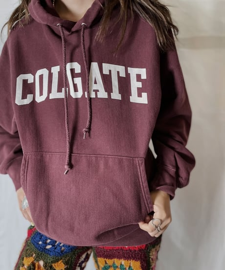 【USED】  Champion Reverse Weave Hoodie COLGATE/210902-024