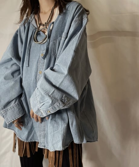 【RE;CIRCLE】 Remake Denim Mexican Parker②/210906-013