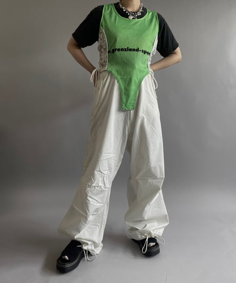 【RE;CIRCLE】 Re  Mesh Lace Switching Leotard Top /  240720-037