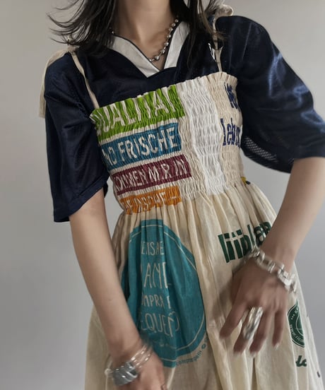 【RE;CIRCLE】RE Eco-Friendly Bag Shirring One-piece / 230622-014