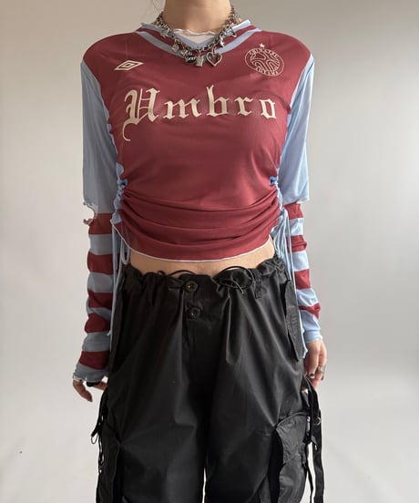 【NEW】Chinatsu Aoyama × UMBRO Tule Tee Burgundy  /  250315-002